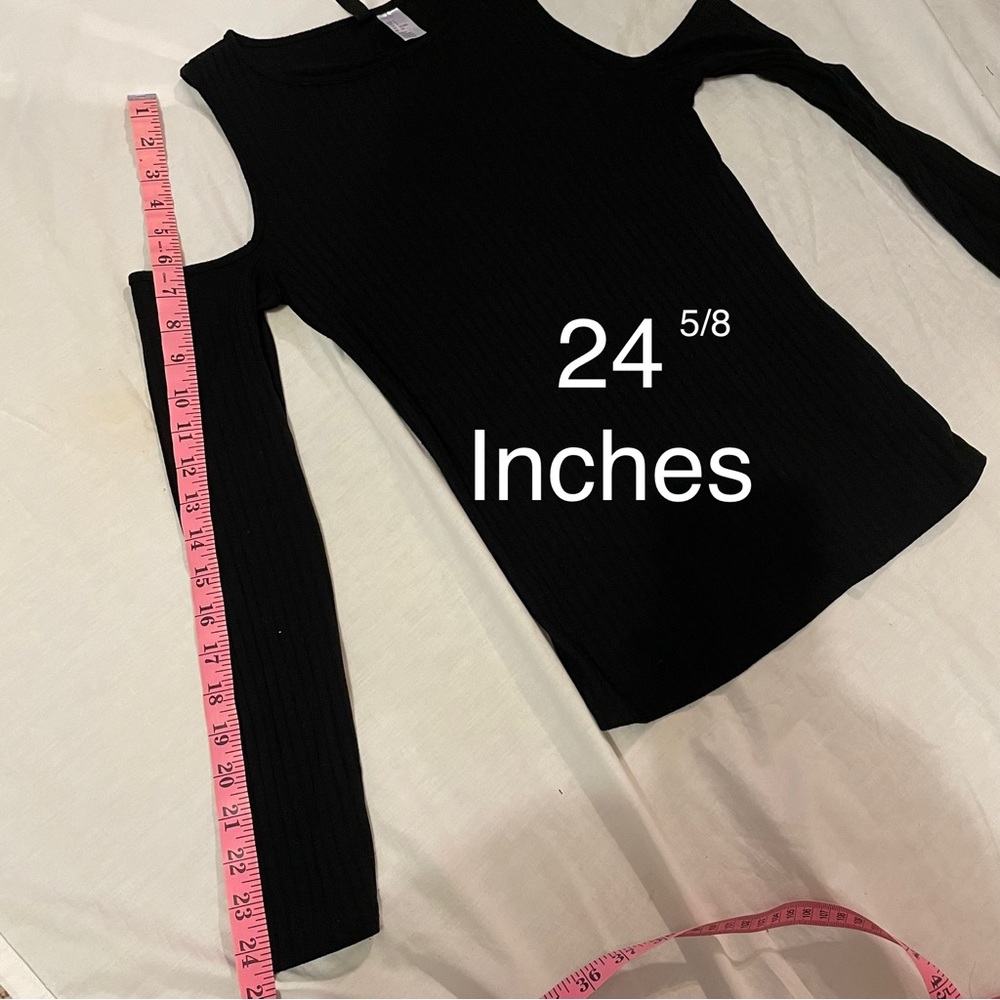 H&M Black cold shoulder top - Picture 6 of 8